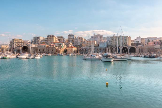 Heraklion is the main city of the island of Crete.